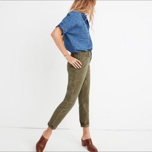 Madewell slim highrise boyjean corduroy size 25P